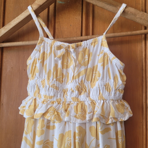 Old Navy Baby Dress gold floral with ruffles size 12-18 months - Picture 3 of 7